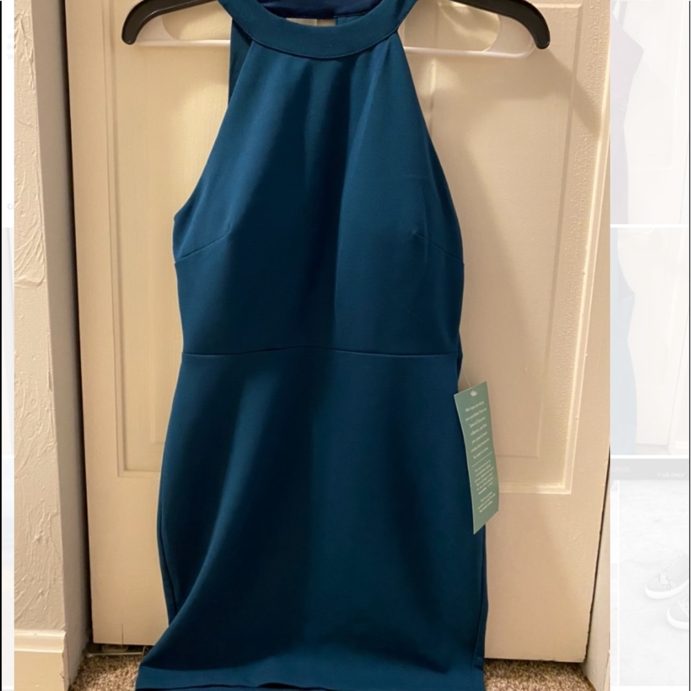 Teal Bodycon mini dress